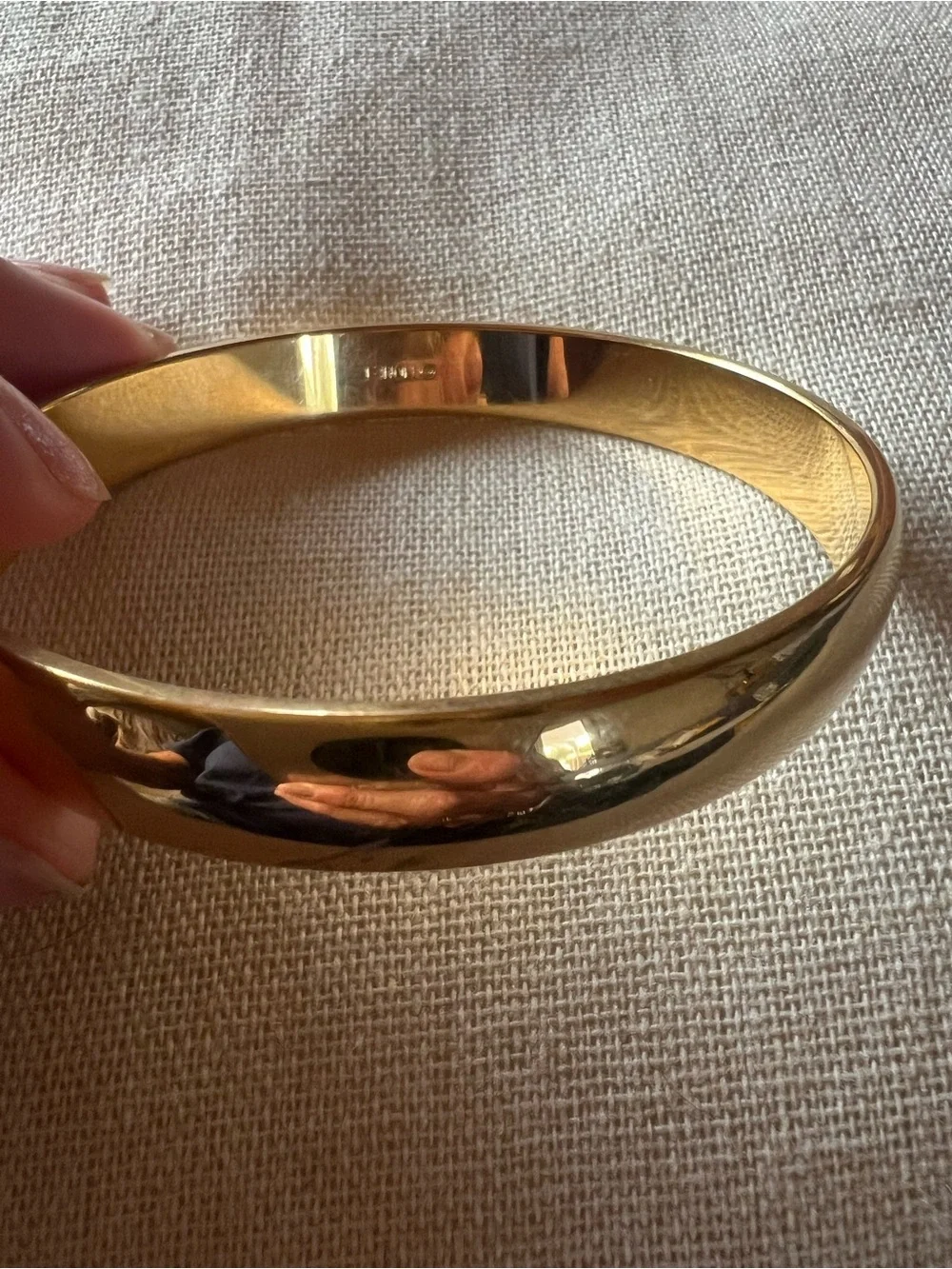 Monet Vintage Gold Tone Bangle Bracelet, good condition